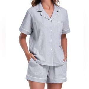 Dream Valley Gray Pajama Short Set (2piece)